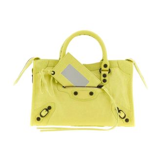 Balenciaga Klassieke Handtas - Dames - Tassen - Geel - Maat: ONE Size Leer