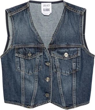 Liu Jo Vest - Dames - Bodywarmers - Blauw - S - Denim - Jassen