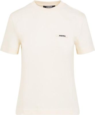 Jacquemus Beige Round Neck Logo T-Shirt
