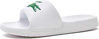 Lacoste Serve Slide 1.0 Mens Wedge Shoes White/Green : 11 D - Medium, Synthetic