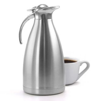 MegaChef 2L Deluxe Stainless Steel Thermal Beverage Carafe for Coffee and Tea in Silver at Nordstrom