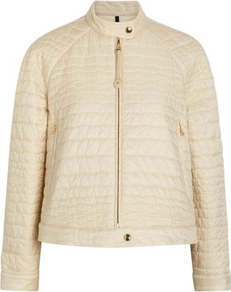 Moncler Aubrieta Quilted Nylon Jacket - Cream - 2 (UK 12 / M)