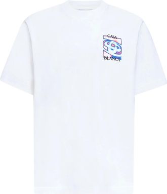 Casablanca Heat Map Logo Crew-neck T-shirt