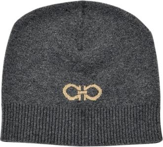 Ferragamo Pre-owned Cashmere Knit Hat - Dames - Vintage Accessoires - Grijs - ONE Size - Kasjmier - Vintage