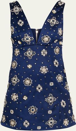 Alice & Olivia Mandy Embellished Mini Dress