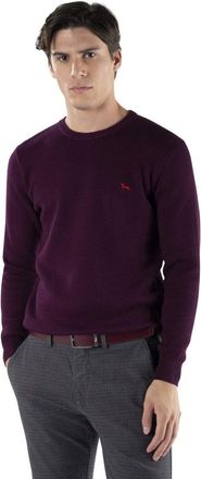 Harmont & Blaine Textured Knit Sweater With Iconic Dachshund Embroidery