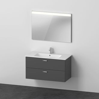 Duravit Duravit - Xbase, Juego De Muebles De Pared, Con Espejo Led, Lavabo