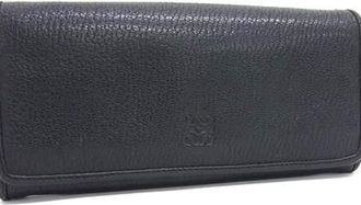 Loewe Black Leather Long Wallet (Bi-Fold) (Pre-Owned)