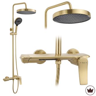 Rea Conjunto De Ducha Rea Vision Brush Gold
