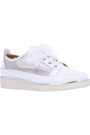 L'Amour Des Pieds Womens Zafira Lightweight Sneakers In White Kidskin/ Mesh