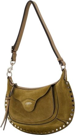 Isabel Marant Womens Moon Pocket Shoulder Bag - Isabel Marant Leather Khaki Calfskin Shoulder-Hobo-Bags
