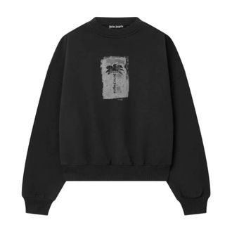 Palm Angels Sudadera con Estampado de Palmeras - Sweatshirts & Hoodies - Hombre - Negro - S
