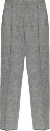 Dsquared2 Wollen Broek met Ruitpatroon - Heren - Nette broeken - Zwart - 2XL - Wol - Broeken