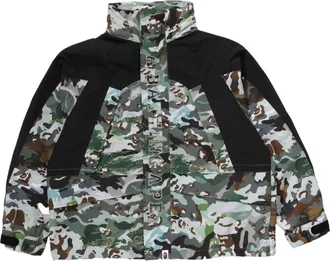 A Bathing Ape Hybrid Camo Snowboard Jacket Green 0ZXLJM302401RGRD