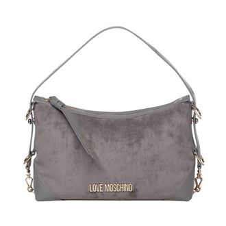 Love Moschino Bolso de Hombro con Cremallera Superior - Bags - Mujer - Gris - ONE SIZE