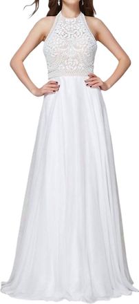 Angela & Alison Full Tulle Prom Dress In Ivory