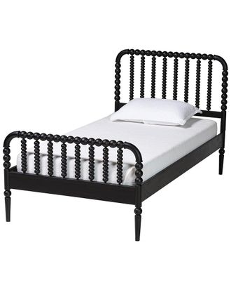 Baxton Studio Lucera Mid-Century Twin Size Bobbin Bed