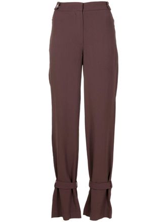 Lethicia Bronstein Abigail crepe trousers - Brown