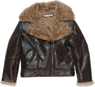 Acne Studios Giacca foderata in shearling - Nero