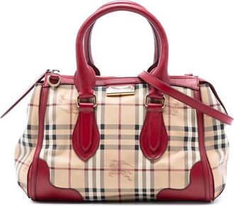 Burberry Pre-owned Burberry Small Haymarket Check Coated Canvas Gladstone Satchel Ladies ITGRUFRA2CAS