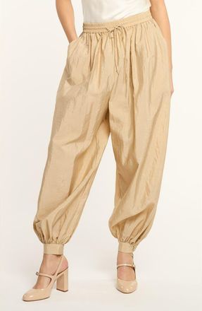 Cinq &agrave; Sept Verne Barrel Leg Pants in Khaki at Nordstrom, Size Xx-Small