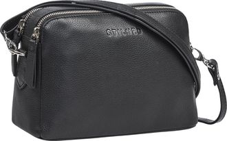 STILORD Rosie Handbag Leather Women Small Shoulder Bag Vintage Crossbody Messenger Bag Satchel for Evening and Party in Genuine Leather, Colour:black