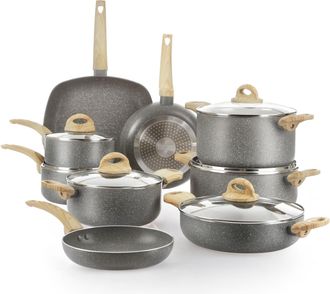 KASANOVA Batteria pentole 15 pezzi Mrs Wood