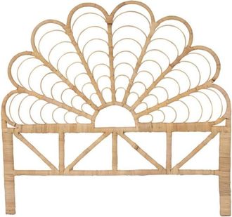 VENTE-UNIQUE.COM Cabecero mimbre color natural claro 140 x 200 cm, 140 x 190 cm