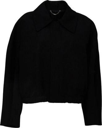 Victoria Beckham Arden Bomberjack - Dames - Bomber jackets - Zwart - XS - Wol - Jassen
