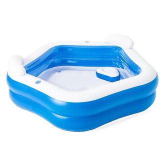 Trade Shop Trade Shop - Piscina Inflable De Combustible 213 X 207 X 69 Cm Con Almohadas De Tazas De Taza