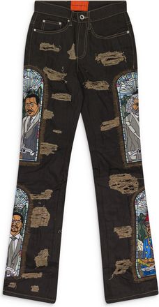 Who Decides War by Ev Bravado MULTICOLOR BARRIERS BOOTCUT JEANS