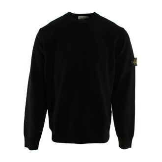 Stone Island Round-neck Knitwear, male, Black, Size: XL Round-neck Knitwear