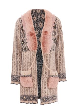 Faina Vest Dames roze/zwart