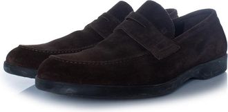 Fratelli Rossetti Brown suede penny loafers