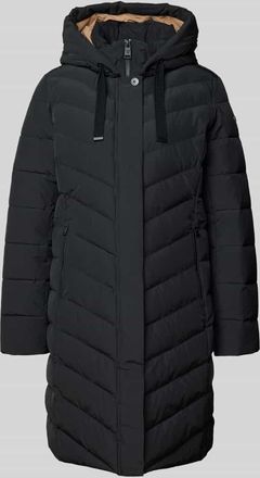 Fuchs Schmitt Steppmantel mit Kapuze und Reißverschlusstaschen in Black, Größe 34