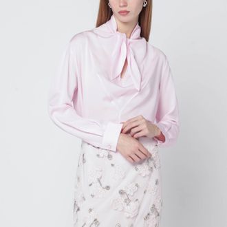 Max Mara Blusa rosa in charmeuse di seta