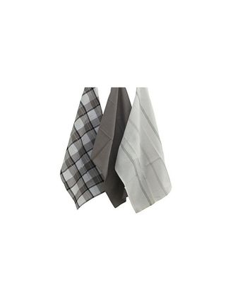 KELA Pa&ntilde;os De Cocina Kela Pasado, 65x45 Cm, Gris, 3 Uds