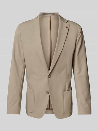 Roy Robson Sakko mit Applikation in Beige, Gr&ouml;&szlig;e 48