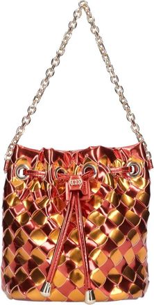 La Carrie Night Edition Bucket Bag - Dames - Schoudertassen - Rood - ONE Size - Leer - Tassen