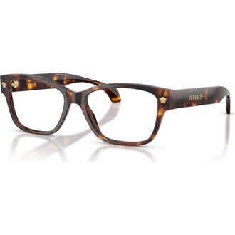 Versace 54mm Cat Eye optical glasses in Tortoise at Nordstrom