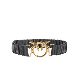 Pinko Ondina Ruffle H4 Belt - female - PINKO - Belts - Black - XS - Accessories