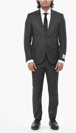 Corneliani CC COLLECTION Virgin Wool Suit RIGHT Birds Eye size 48