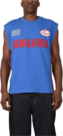 Ksubi Top smanicato girocollo - - Tops - Uomo - Blu - M
