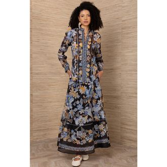 Hale Bob Zola Linen Organza Top in Black at Nordstrom, Size Small