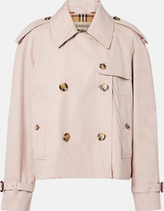 Burberry Cropped cotton gabardine trench coat