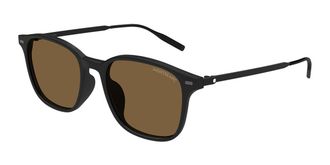Montblanc MB0445SA Asian Fit 002 Mens Sunglasses Black Size 54
