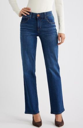 Wit & Wisdom Sawyer Straight Leg Jeans in Blue at Nordstrom, Size 18
