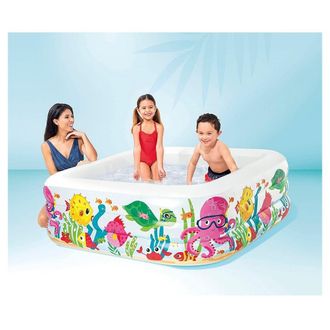Trade Shop Trade Shop - Piscina Acquario Quadrata 159x159x50 Cm Per Bambini 3+ Anni 340 Lt Estate 57471