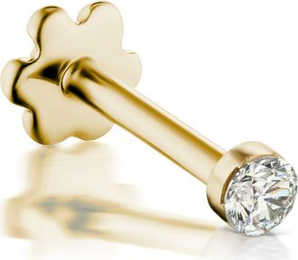 Maria Tash Single Invisible Set Diamond Stud Earring in Yellow Gold at Nordstrom, Size 1.5 Mm