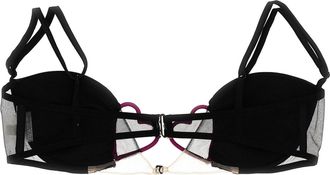 Nensi Dojaka Heart Bra - Black